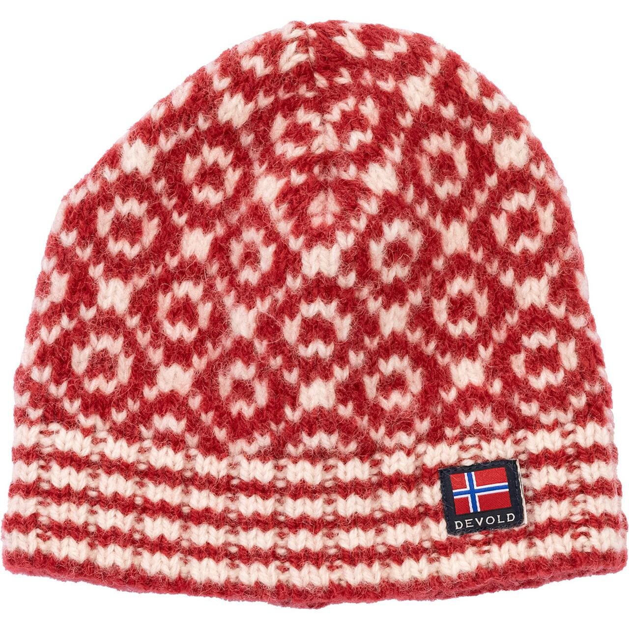 Devold Svalbard Wool Beanie (Rød (HINDBERRY/OFFWHITE) 40)