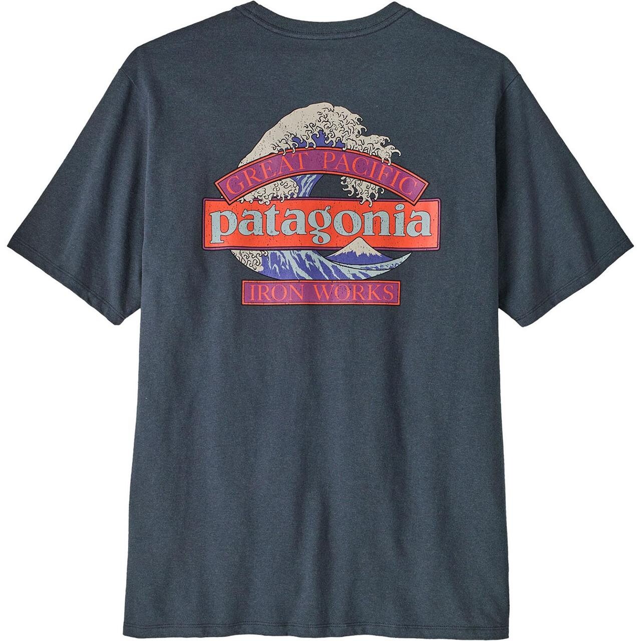 Patagonia Mens Great Waves Responsibili-Tee (Blå (SUMMIT BLUE) Small)