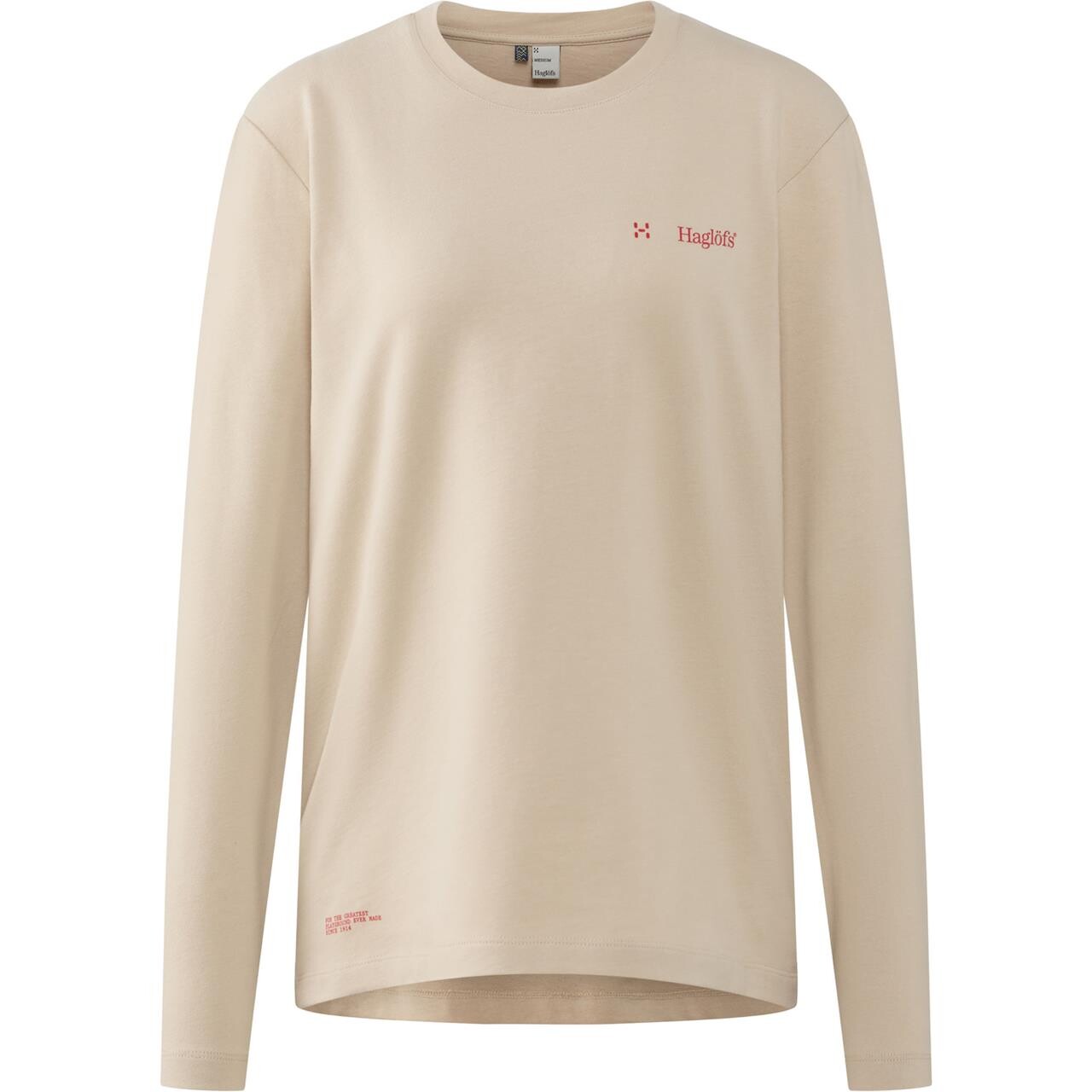 Haglöfs Womens Haglöfs L/S Tee (Beige (CHALK BEIGE) Small)
