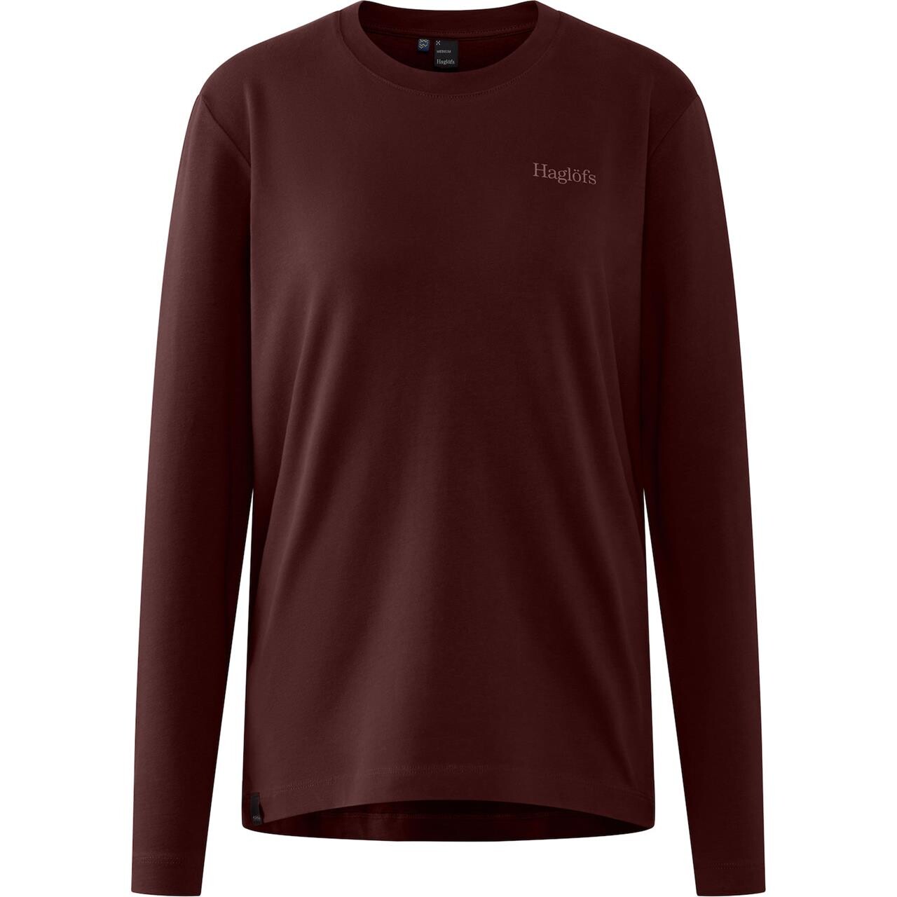 Haglöfs Womens Haglöfs L/S Tee (Rød (MAROON TRAIL) Small)