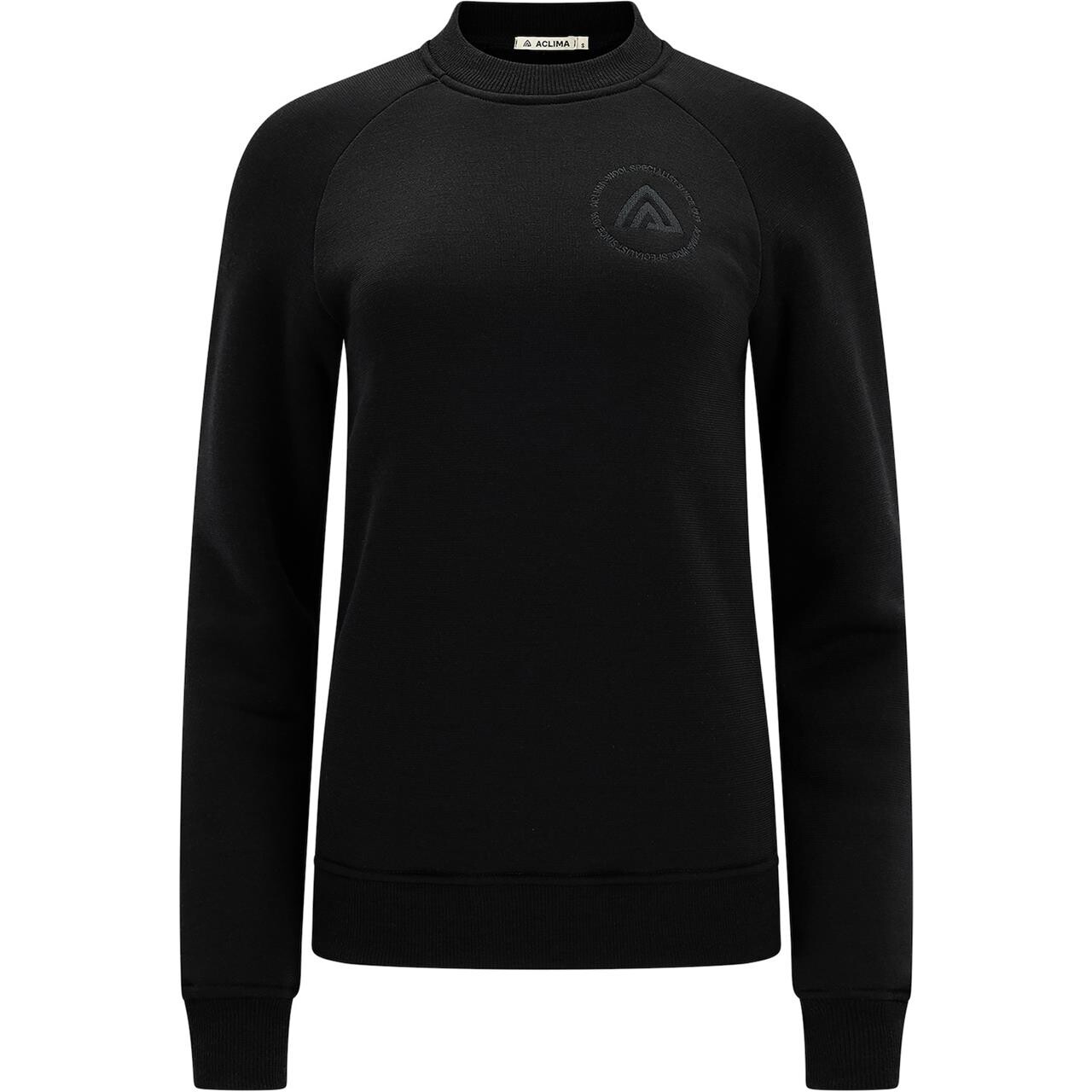 Aclima Womens Fleecewool Crewneck (Sort (JET BLACK))