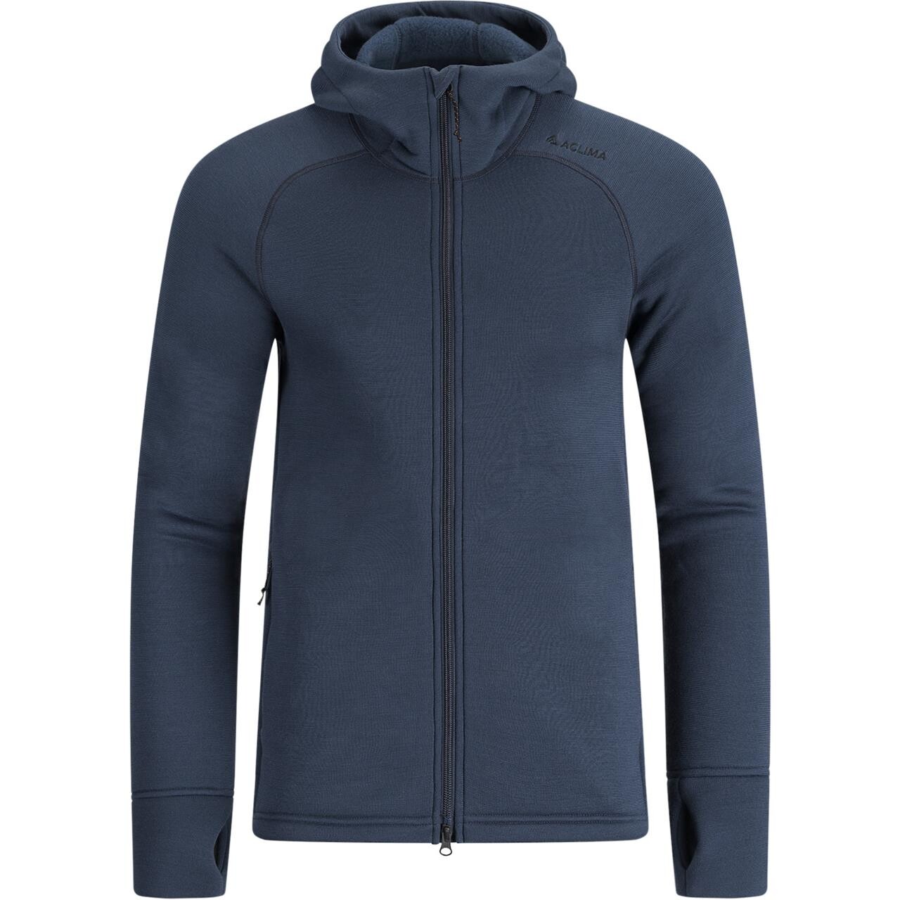 Aclima Mens Fleecewool Hooded Jacket (Blå (MIDNIGHT NAVY))