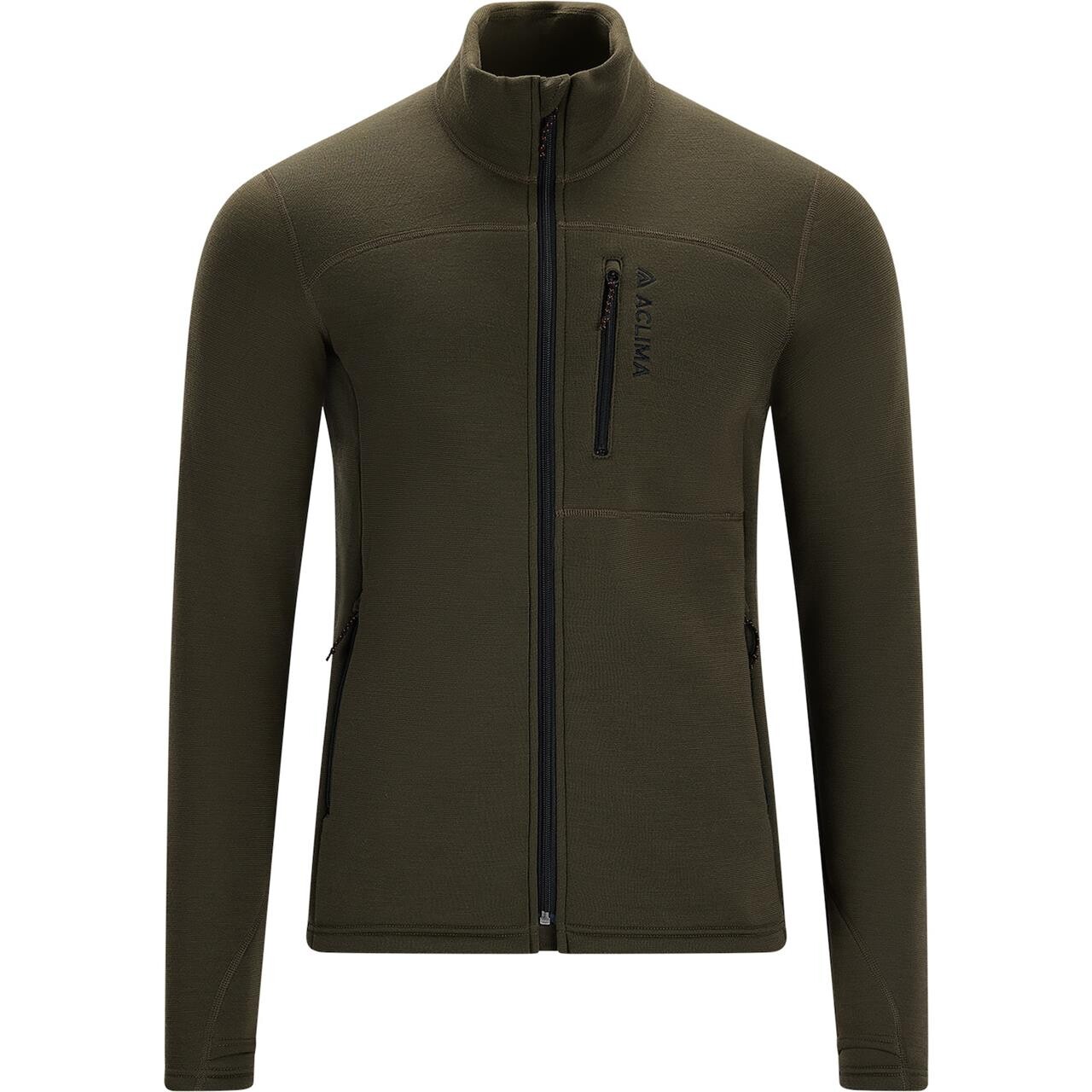 Aclima Mens Fleecewool Jacket (Brun (TARMAC) X-small)