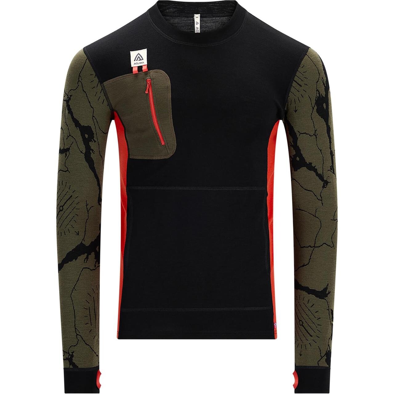 Aclima Mens WarmWool Lars Monsen Crewneck (Grøn (TARMAC FEMUNDEN) X-small)