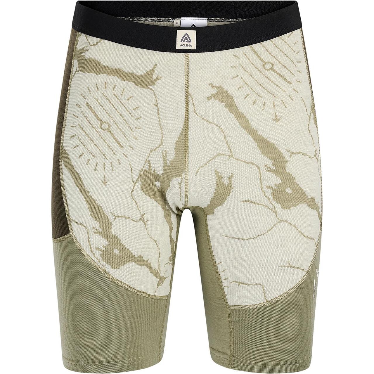 Aclima Womens WarmWool Lars Monsen Shorts (Hvid (NATURE FEMUNDEN) Large)