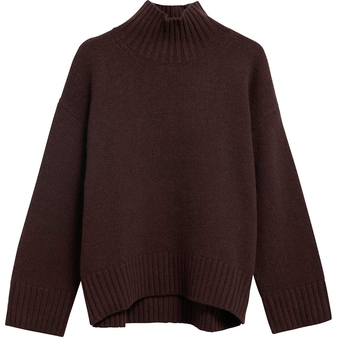 Barbour Womens Woodhouse Funnel Neck Knitted Jumper (Brun (RUSTIC) 42)