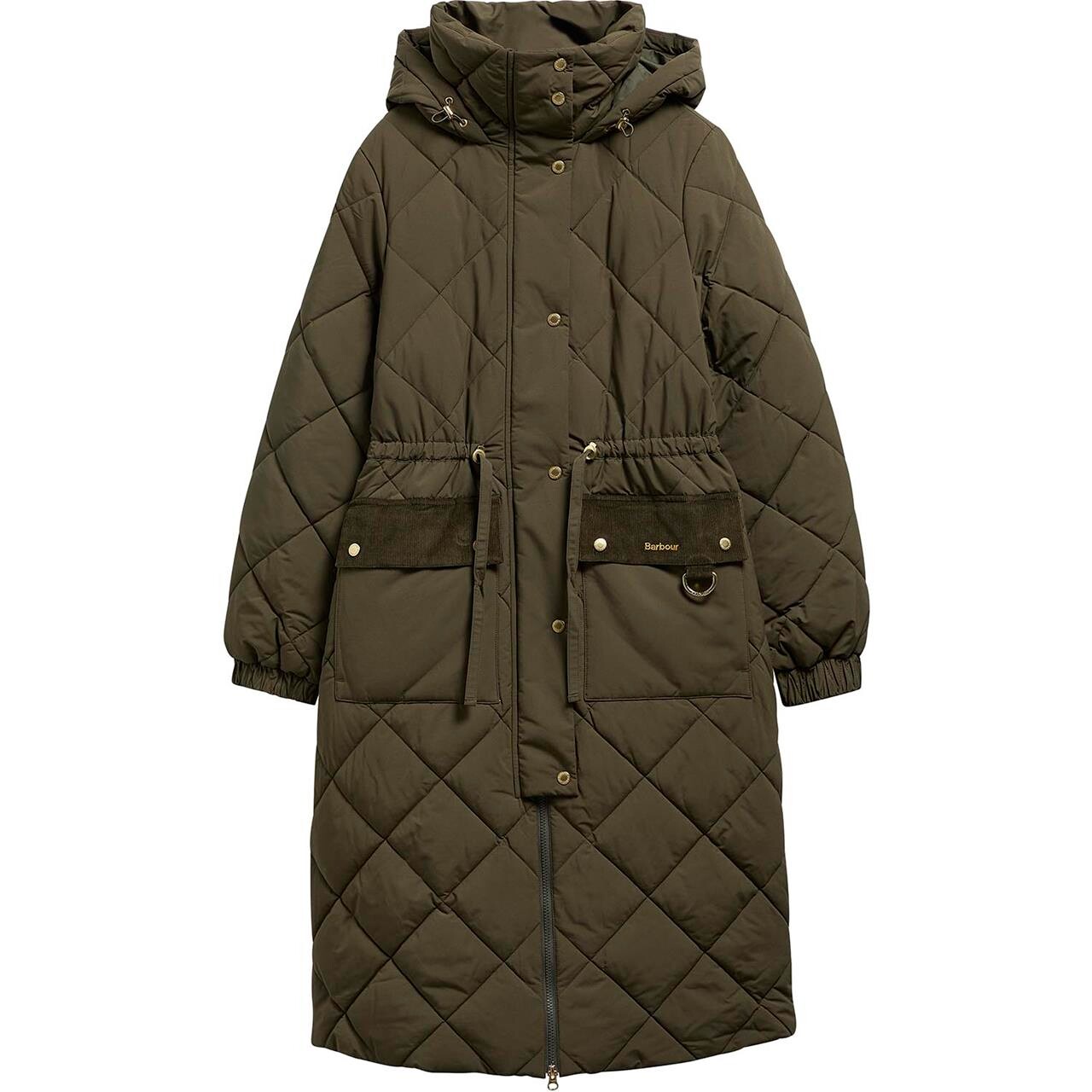 Barbour Womens Alverstone Puffer Jacket (Grøn (OLIVE/SHADOW CLASSIC) 38)