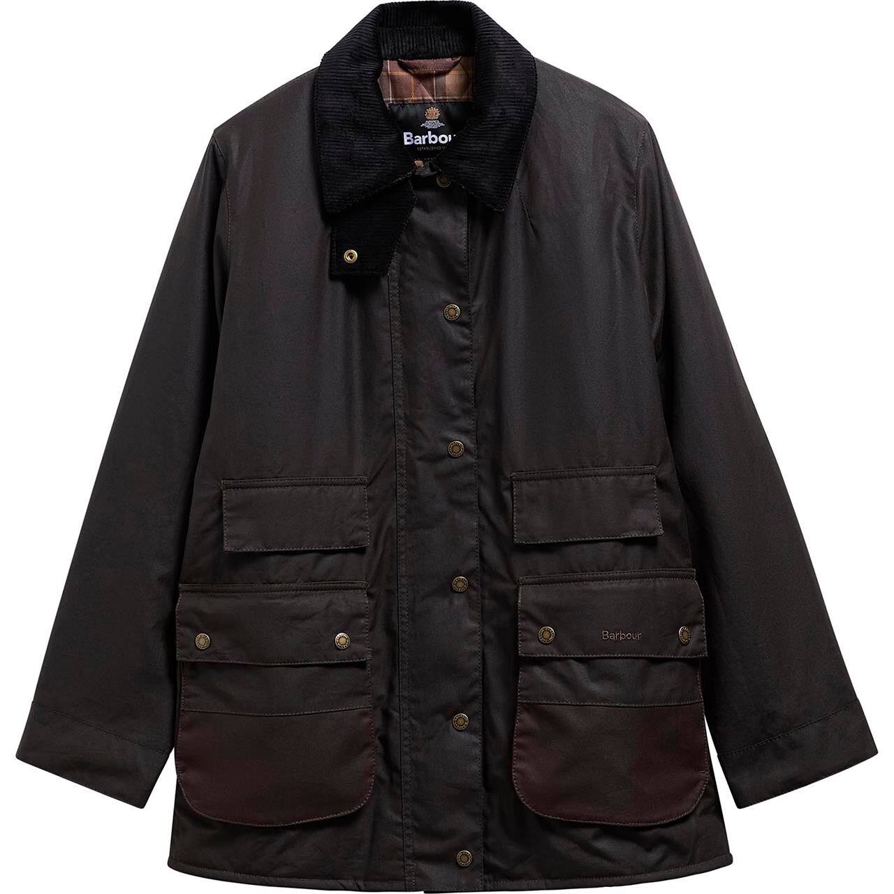 Barbour Womens Modern Border Wax Jacket (Brun (RUSTIC/MUTED) 36)