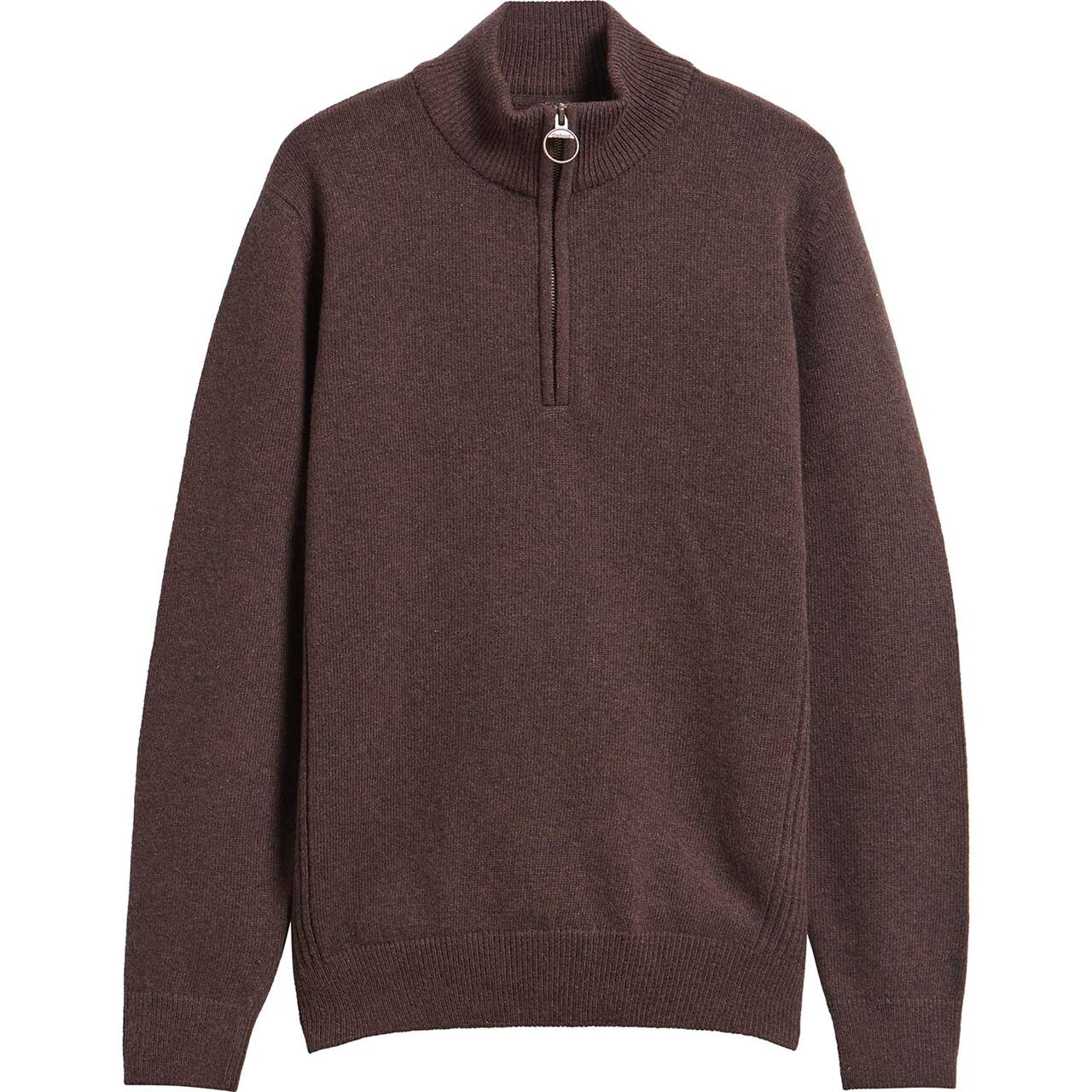 Barbour Mens Holden Half Zip Knitted Jumper (Grå (MILITARY MARL) X-large)