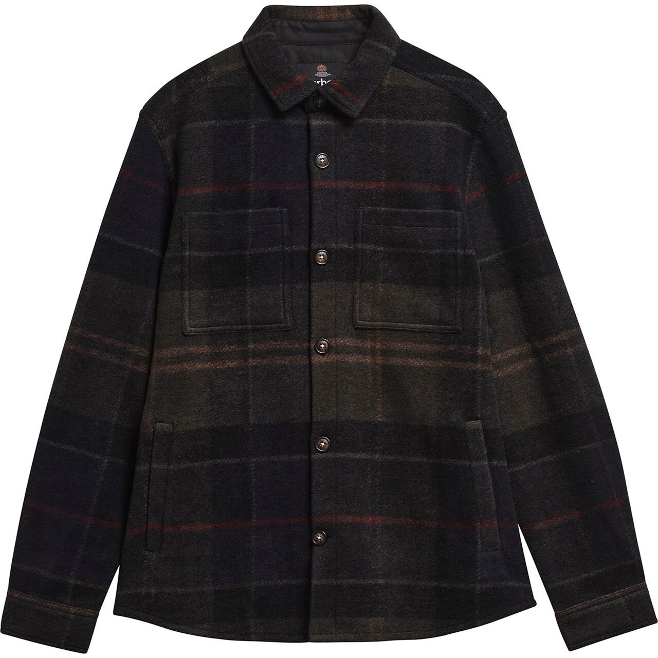 Barbour Mens Woodlane Brushed Check Overshirt (Medium)