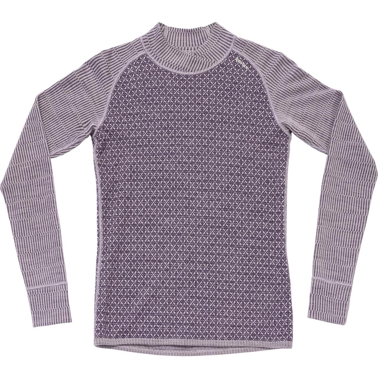 Devold Womens Kvitegga Merino 230 Cross Neck (Lilla (ORCHID) Large)