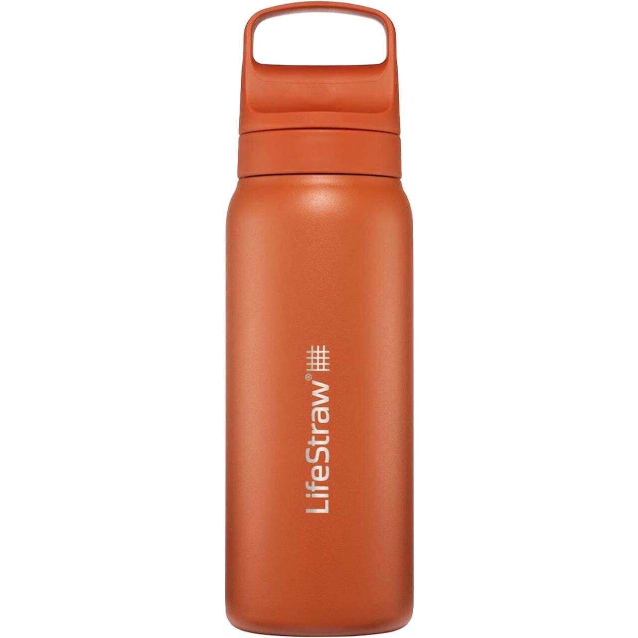 Lifestraw Go 2.0 Stainless Steel Water Filter Bottle, Kyoto Orange, 700 ML, orange