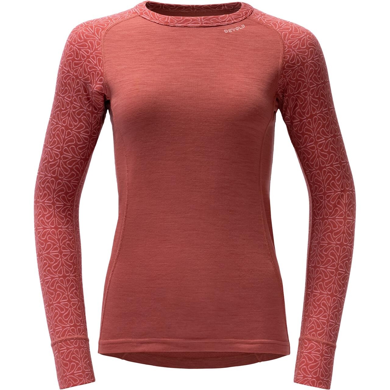 Devold Womens Duo Active Merino 205 Shirt (Lyserød (MARSALA) Large)