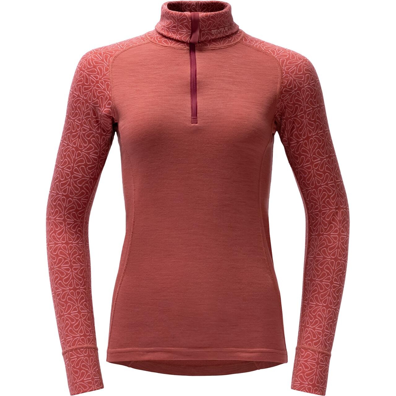Devold Womens Duo Active Merino 205 Z.neck (Lyserød (MARSALA) Medium)