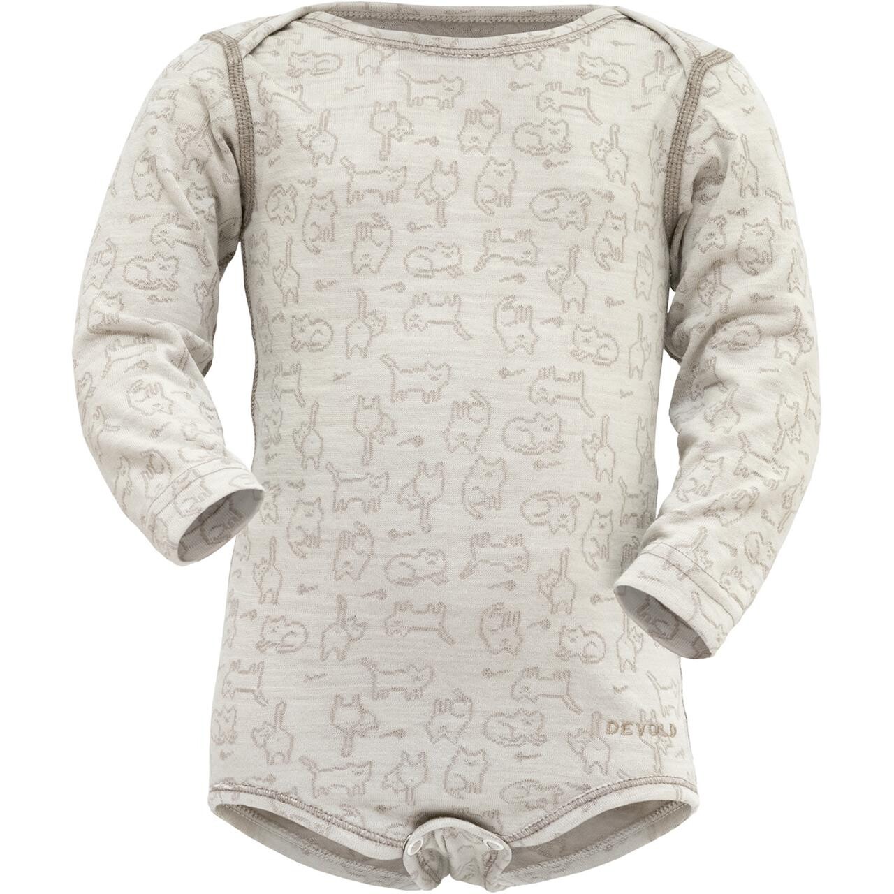 Devold Kids Duo Active Merino Body Baby (Hvid (RAW WHITE) 60 cm)