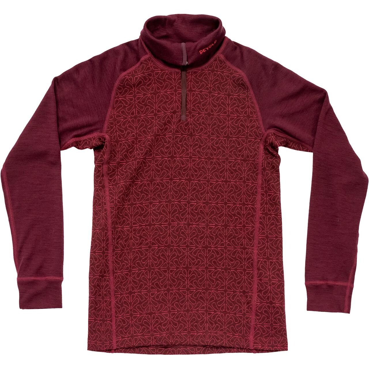 Devold Kids Duo Active Merino Zip Neck Jr (Rød (PORT) 40)