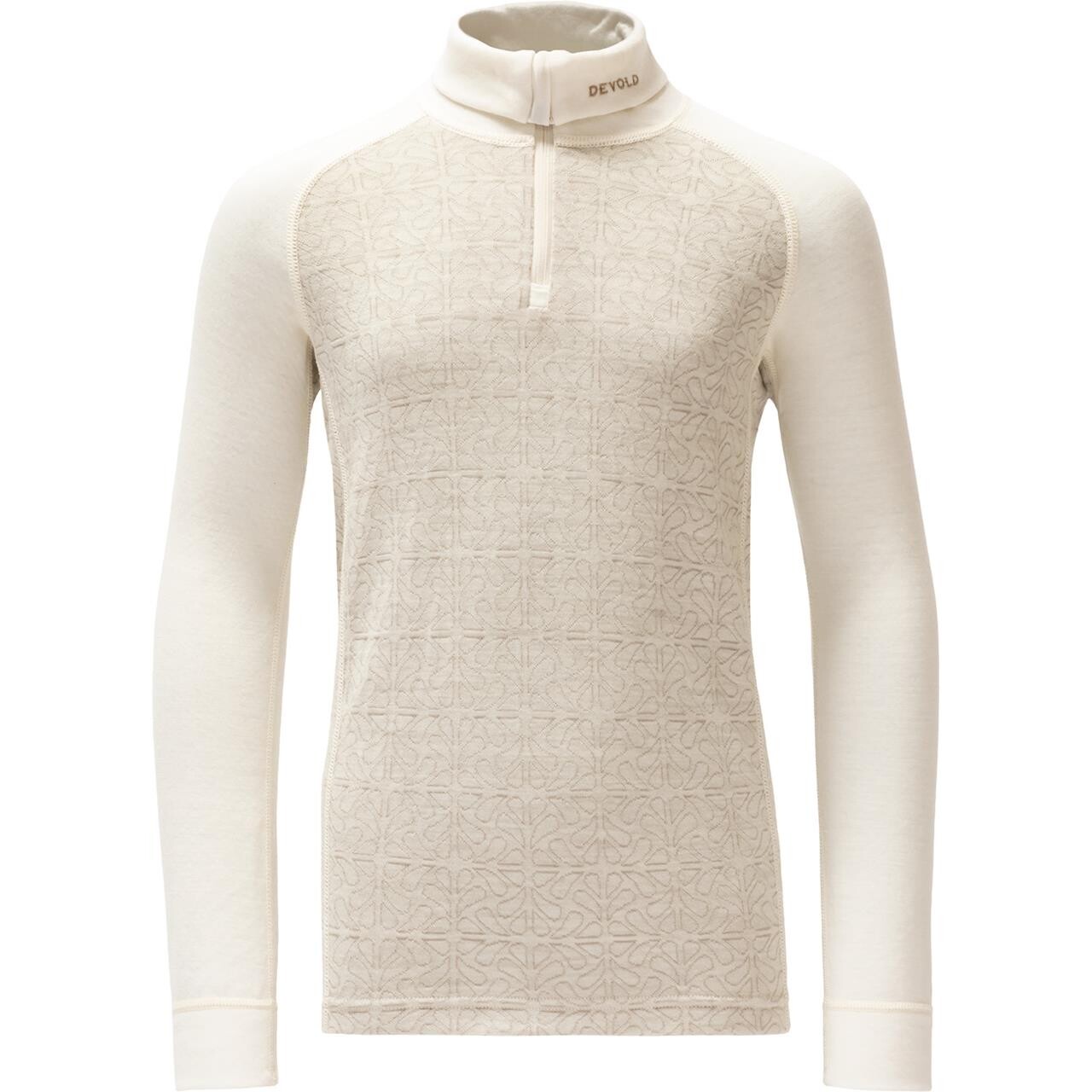 Devold Kids Duo Active Merino Zip Neck Jr (Hvid (RAW WHITE) 44)