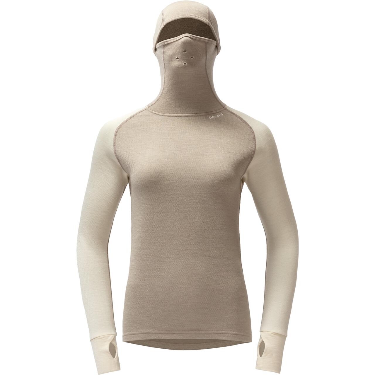 Devold Womens Expedition Merino Silk Hoodie (Grå (STONE/OFFWHITE) Medium)