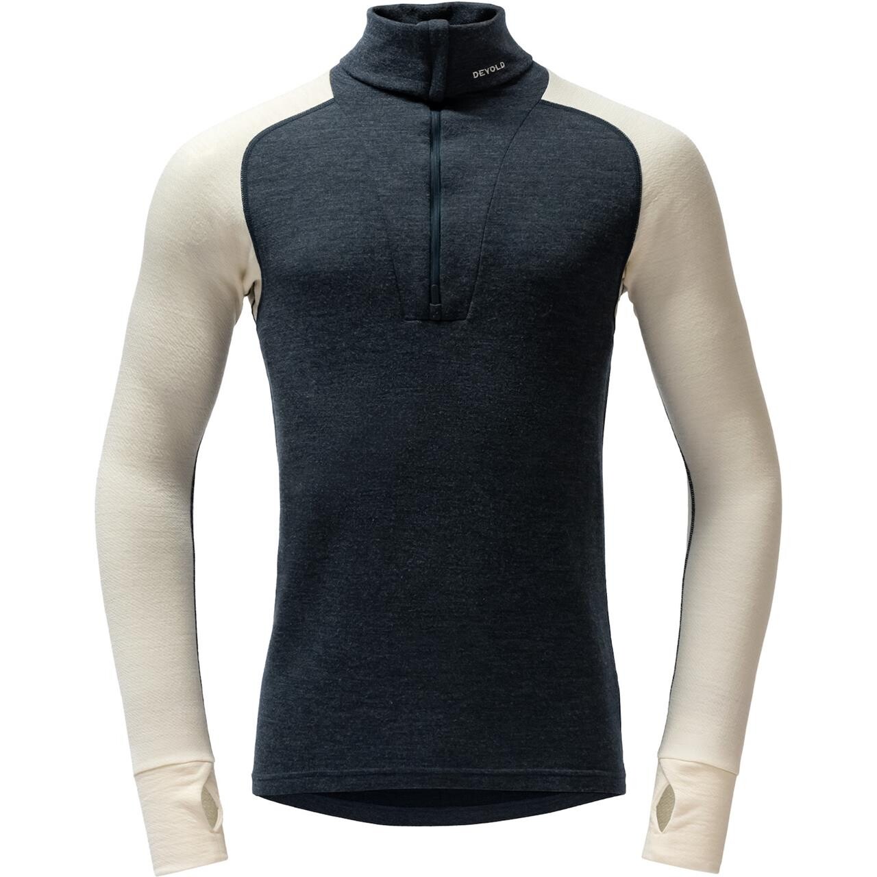 Devold Mens Expedition Merino Silk Zip (Hvid (INK/OFFWHITE) Large)