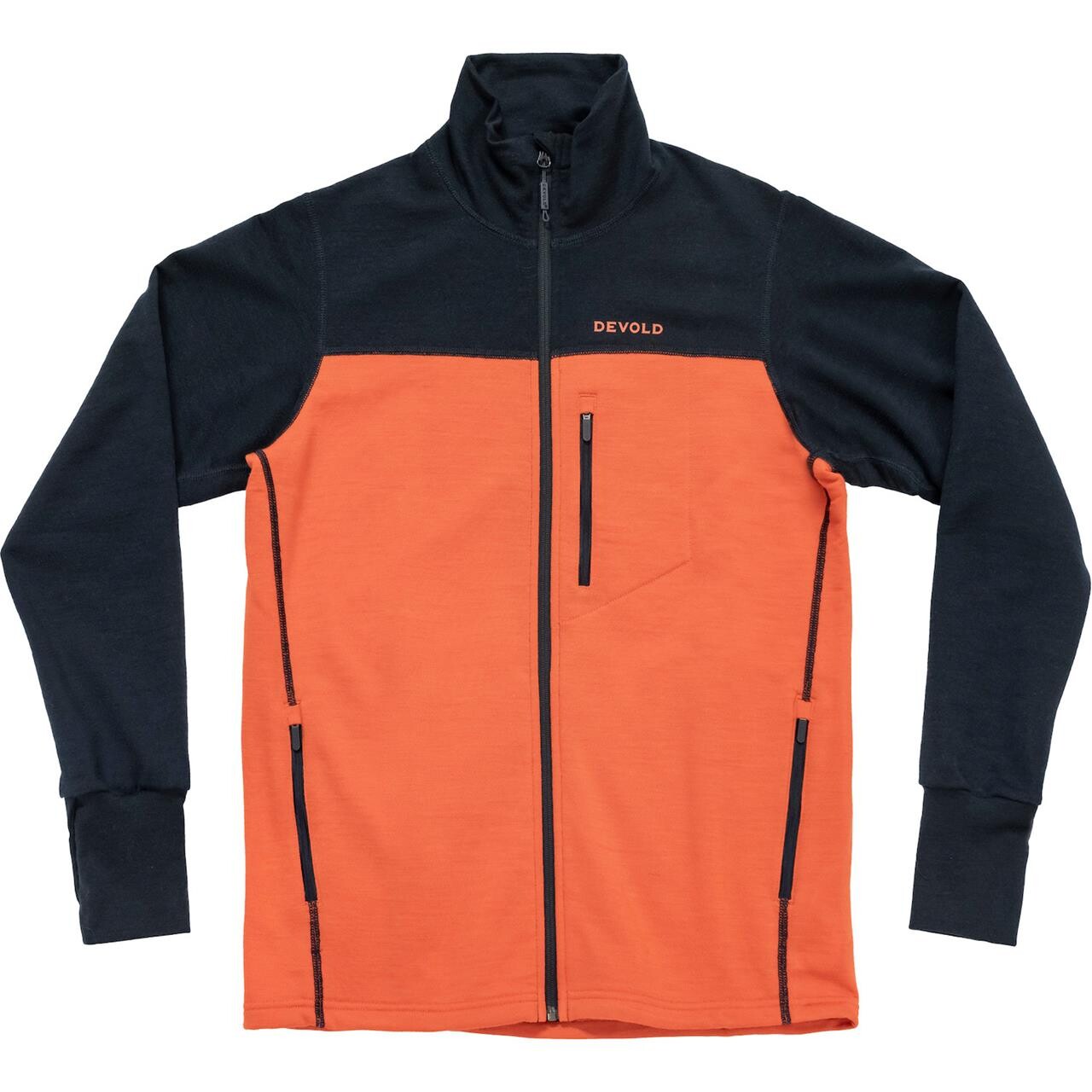 Devold Mens Explorer Merino Jacket (Orange (BRICK/INK) Large)