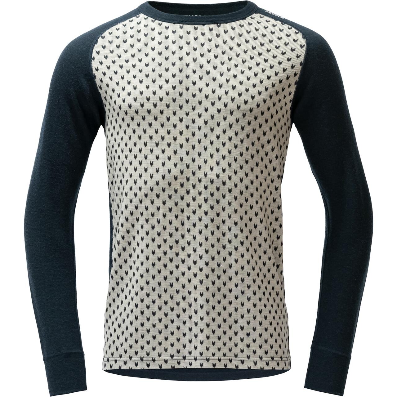 Devold Mens Signature Merino 230 Shirt (Grå (RAWWHITE/INK) Large)