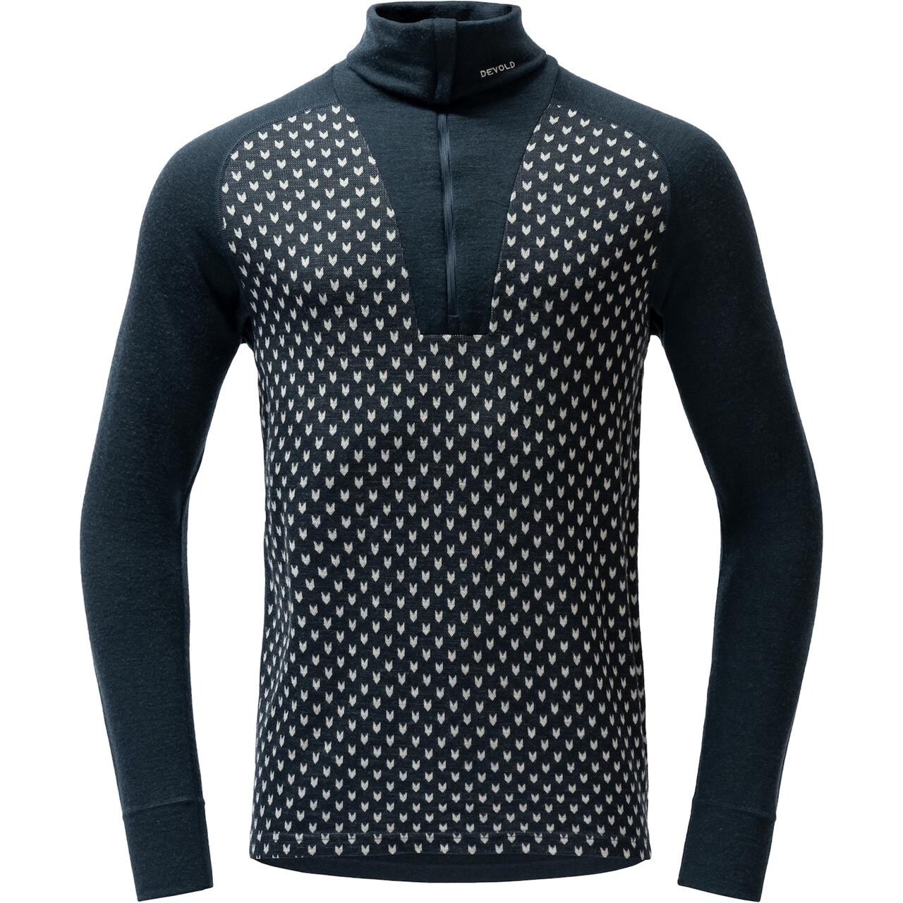 Devold Mens Signature Merino 230 Zip (Hvid (INK/OFFWHITE) Large)