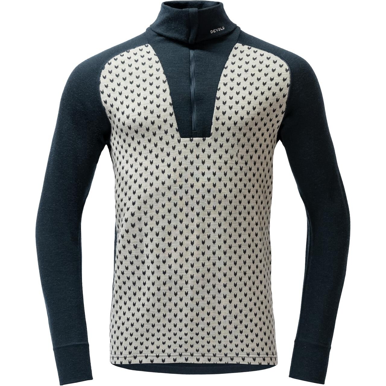 Devold Mens Signature Merino 230 Zip (Grå (RAWWHITE/INK) Large)