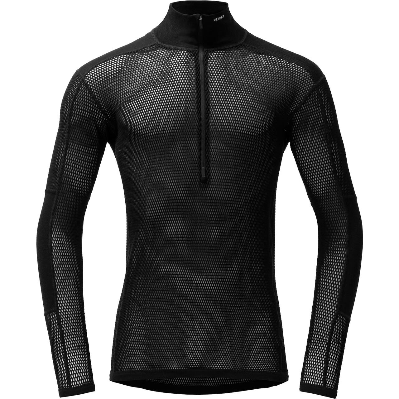 Devold Mens Wool Mesh Pro Zip Neck (Sort (BLACK))