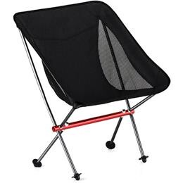 Basic Nature Travelchair Ultralight Low Rest campingstol, sort
